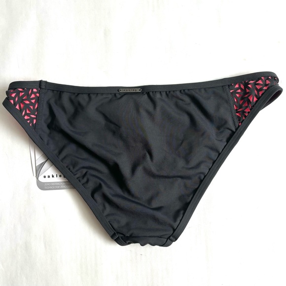 Oakley O-Laser Cut Triangle Brazilian 2 Piece Top Bottom Bikini Set Gray Small - Picture 8 of 17